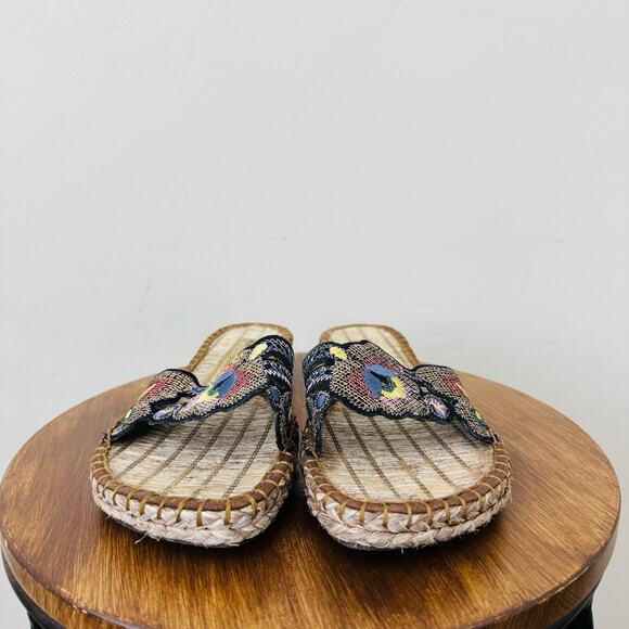 Reflexions By Andre Assous Raffia Embellished Sandal Women’s Size 9.5 - Picture 3 of 10